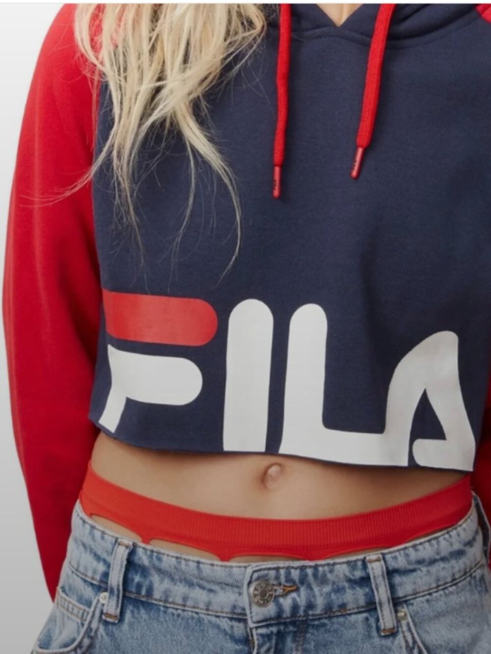 FILA Luciana Colorblock Cropped Hoodie